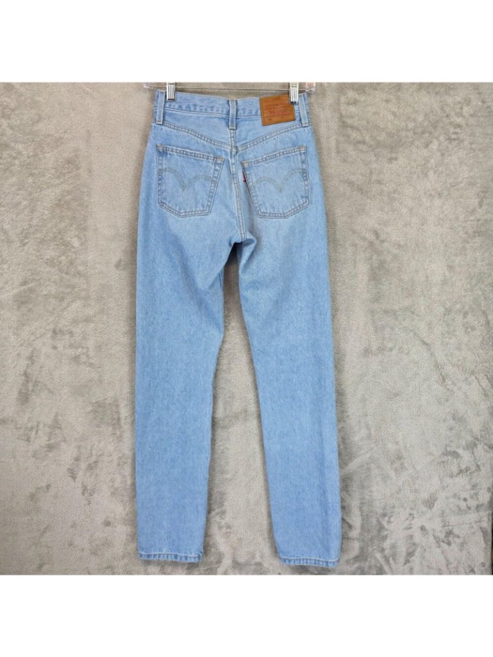 Levis Premium 501 Straight Jeans Womens W23 Blue Light Wash High Rise Denim - Picture 2 of 16